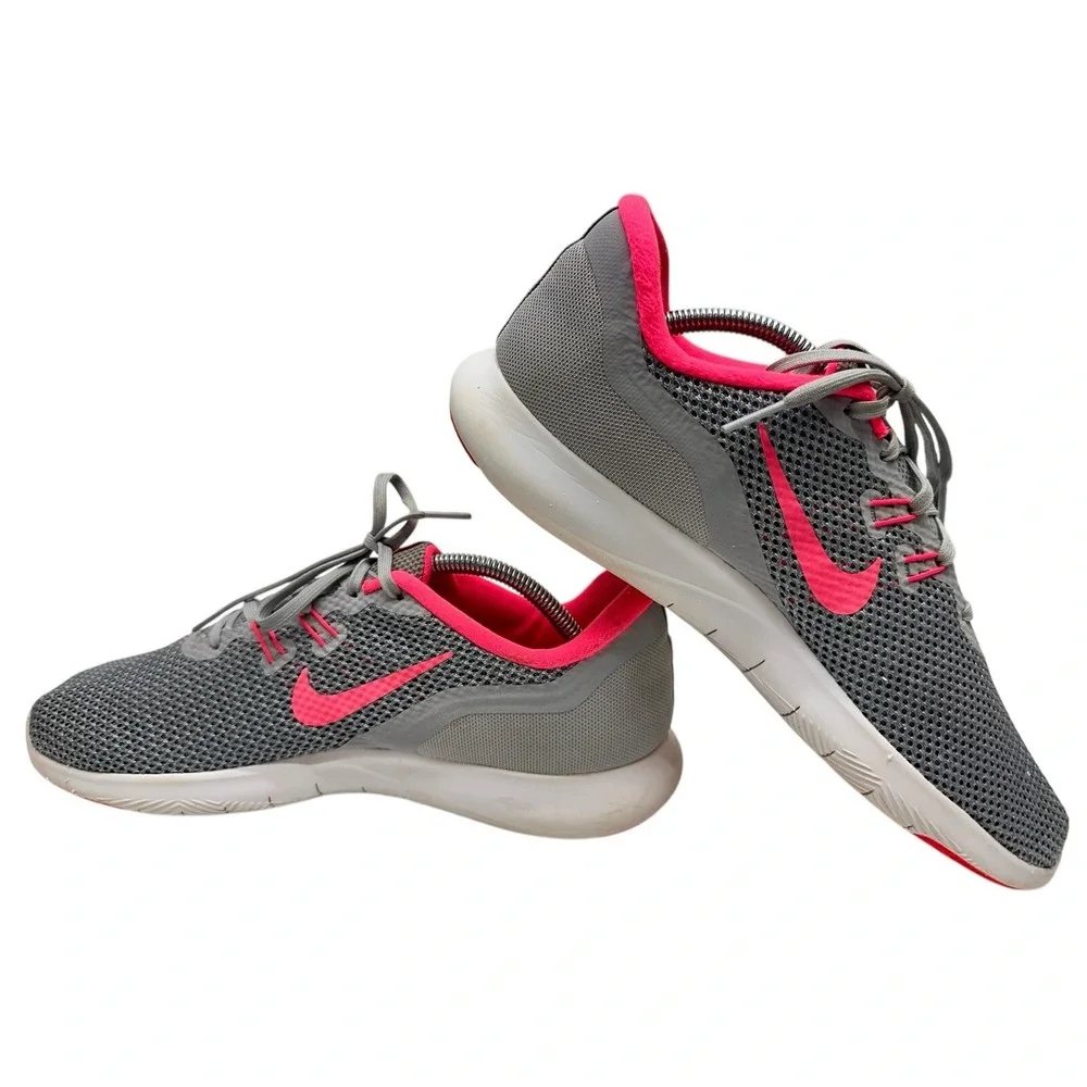 Nike Flex Trainer TR 7 898479-006 Gray‎ Pink Womens Running  Sneakers Sz 11.5